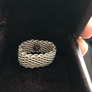 Tiffany & Co. mesh ring. Size 6